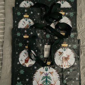 4 of the Vera Bradley Market Tote Merry Mischief Ornaments  NWT Christmas